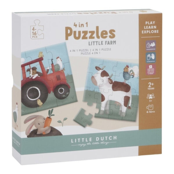 Puzzle 4 en 1 little farm