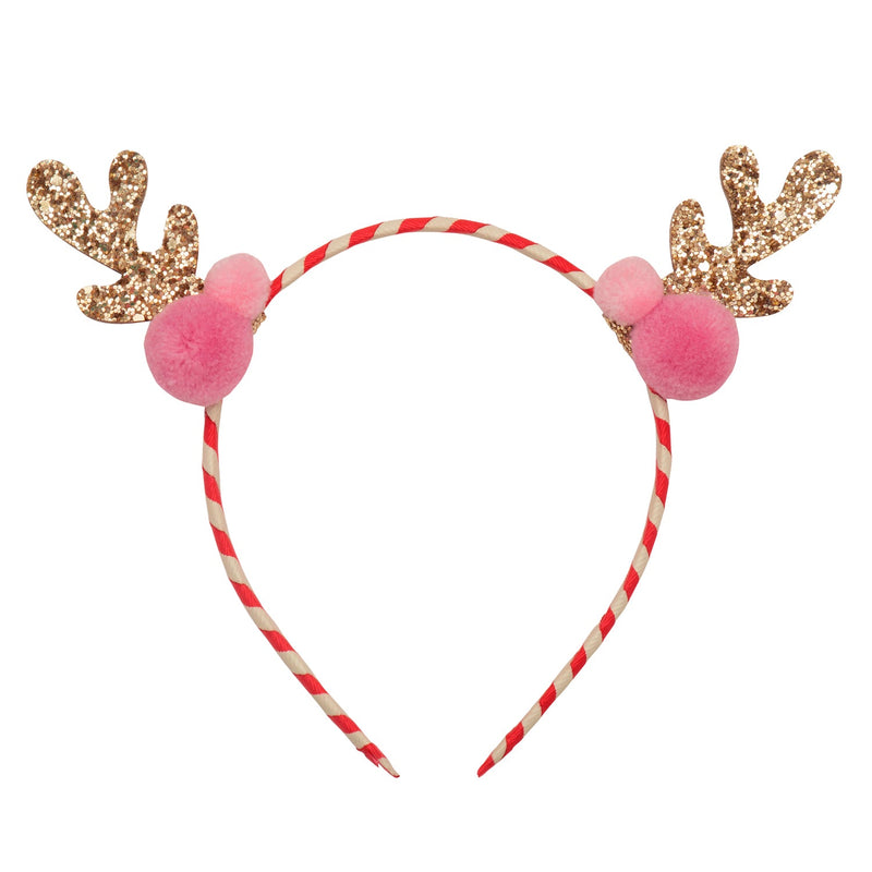 Diadema Reno Rosa Navidad