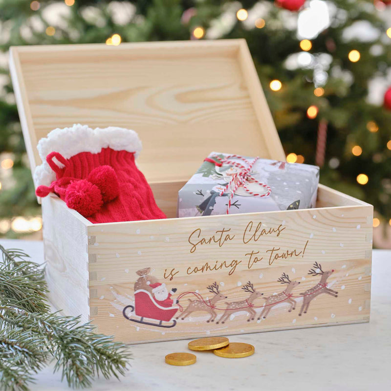 Caja personalizable Madera Navidad