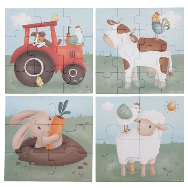 Puzzle 4 en 1 little farm